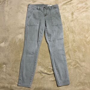 Cosmic Blue Love Jeans Womens 27 Green Skinny Faded Ankle Approximately 28x26